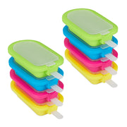 Eisformen 8er-Set Silikon Gelb-Grün-Pink