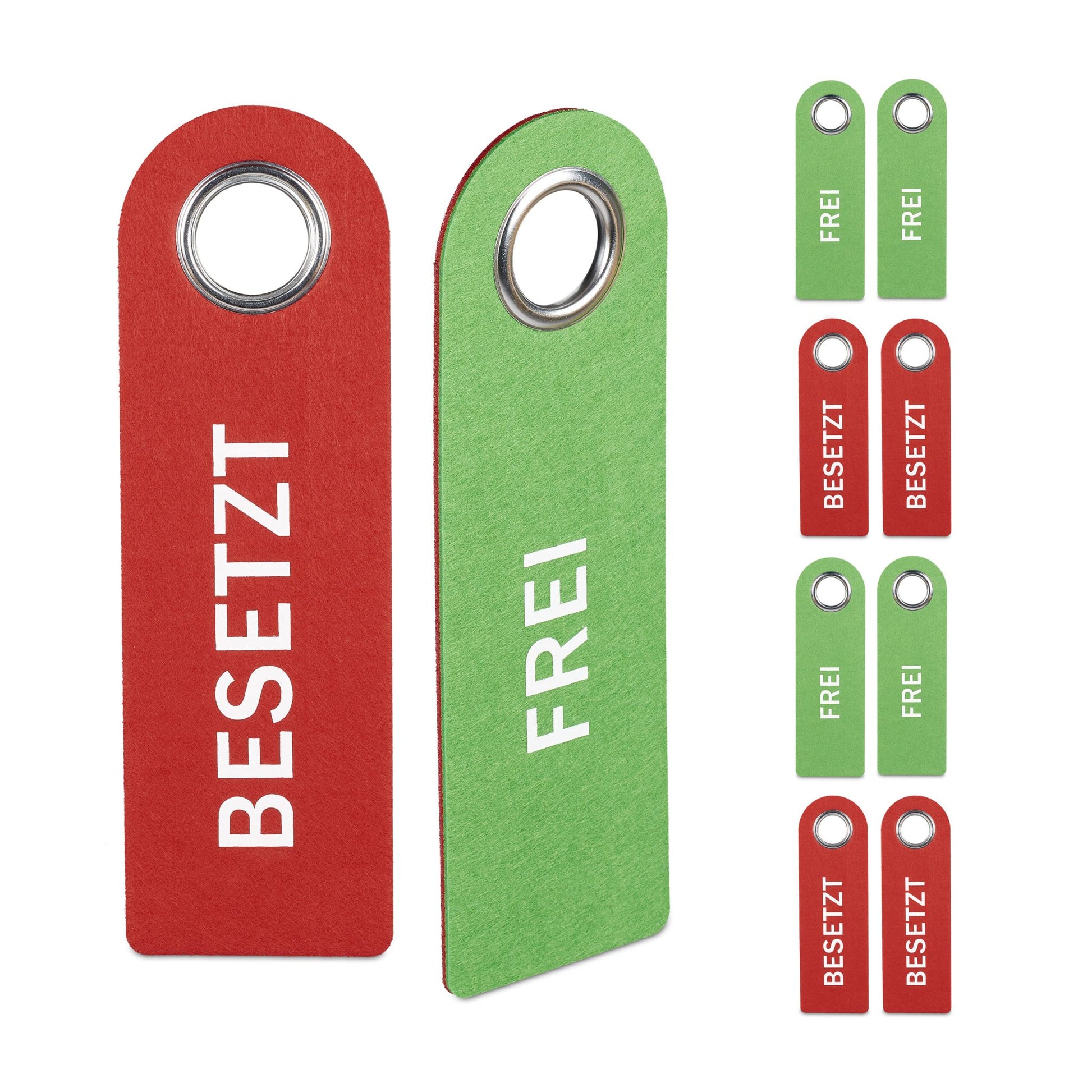 Türschild Besetzt Frei 10er-Set Weiss-Grün-Rot von Relaxdays
