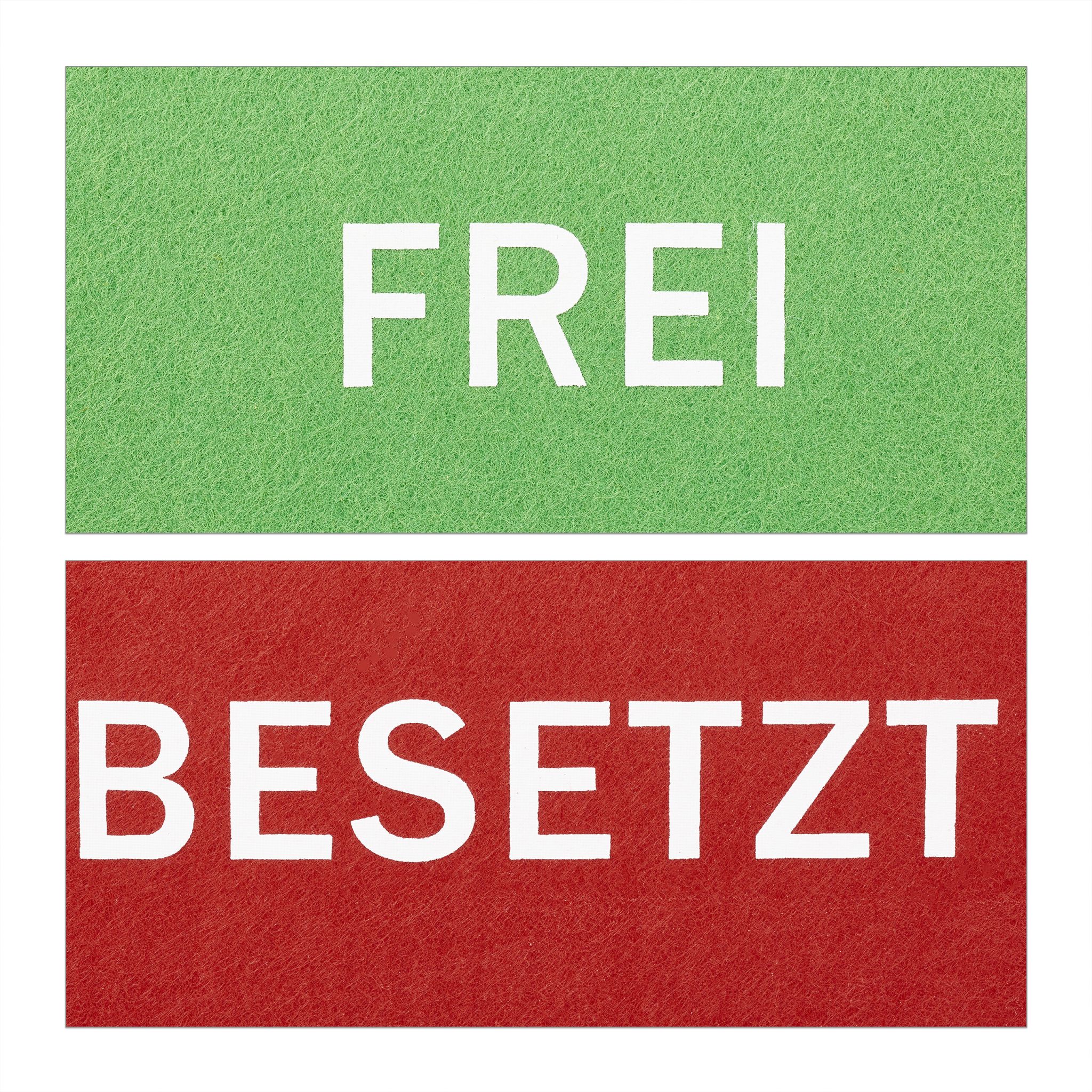 Türschild Besetzt Frei 10er-Set Weiss-Grün-Rot von Relaxdays