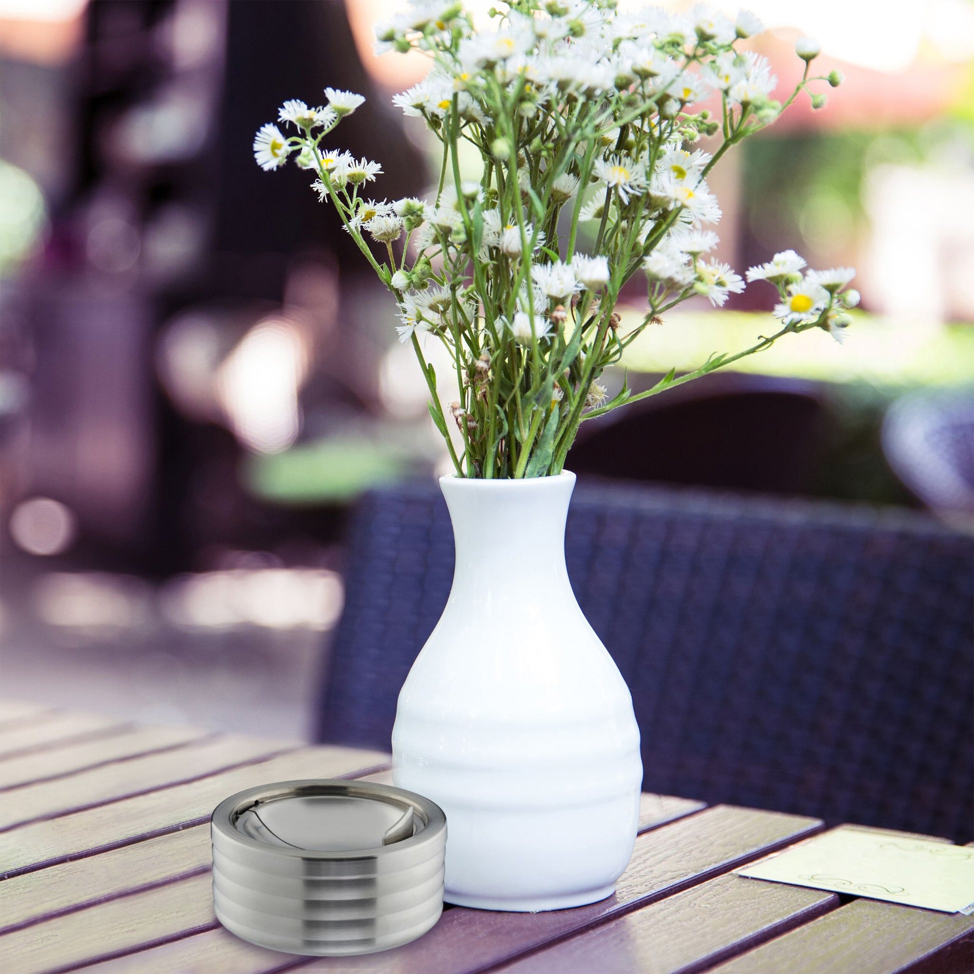 Windaschenbecher 4er-Set Silber von Relaxdays