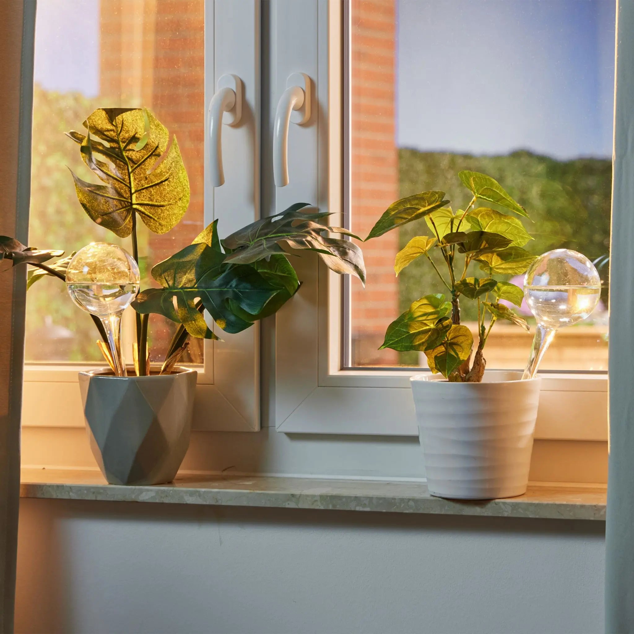 Bewässerungskugeln Glas 4er-Set Transparent von Relaxdays