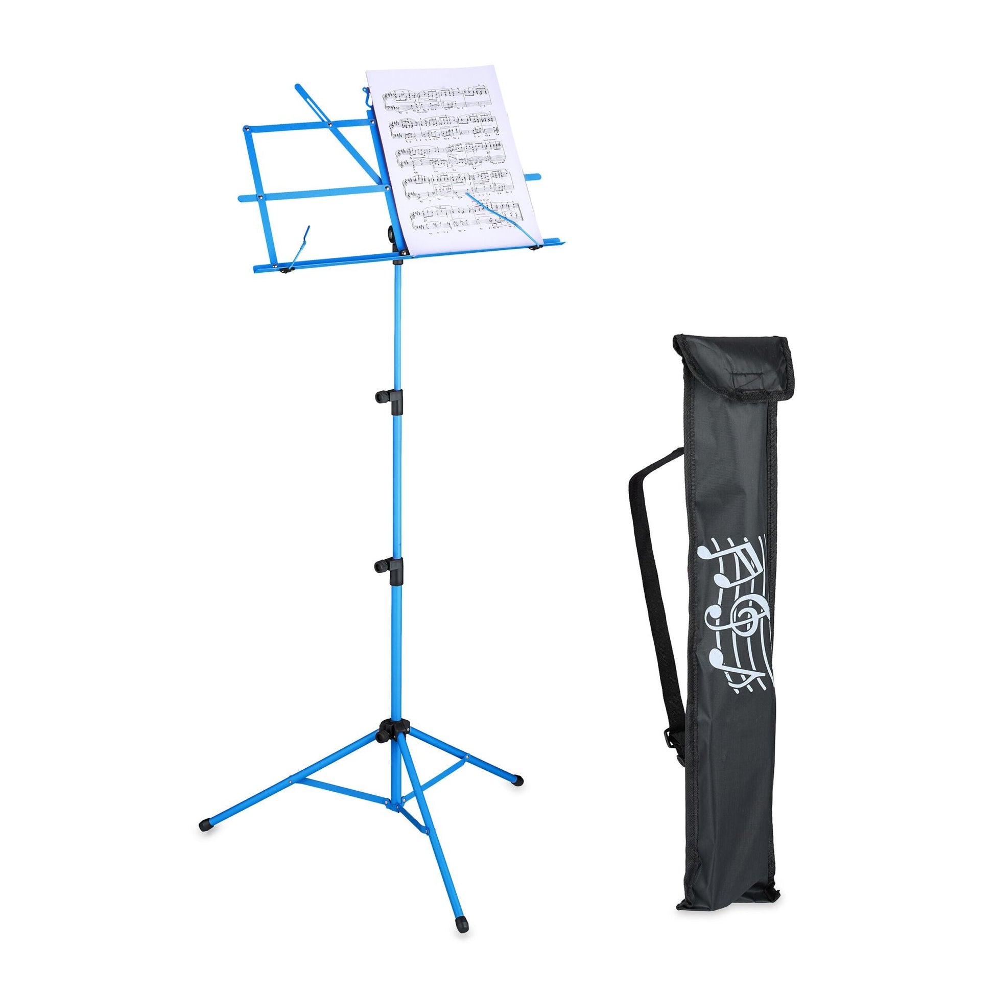 Notenständer klappbar Blau-Schwarz von Relaxdays