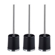 Klobürste mit Halter 3er-Set Schwarz-Silber von Relaxdays