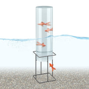Fischsäule für Gartenteich Transparent-Grau von Relaxdays