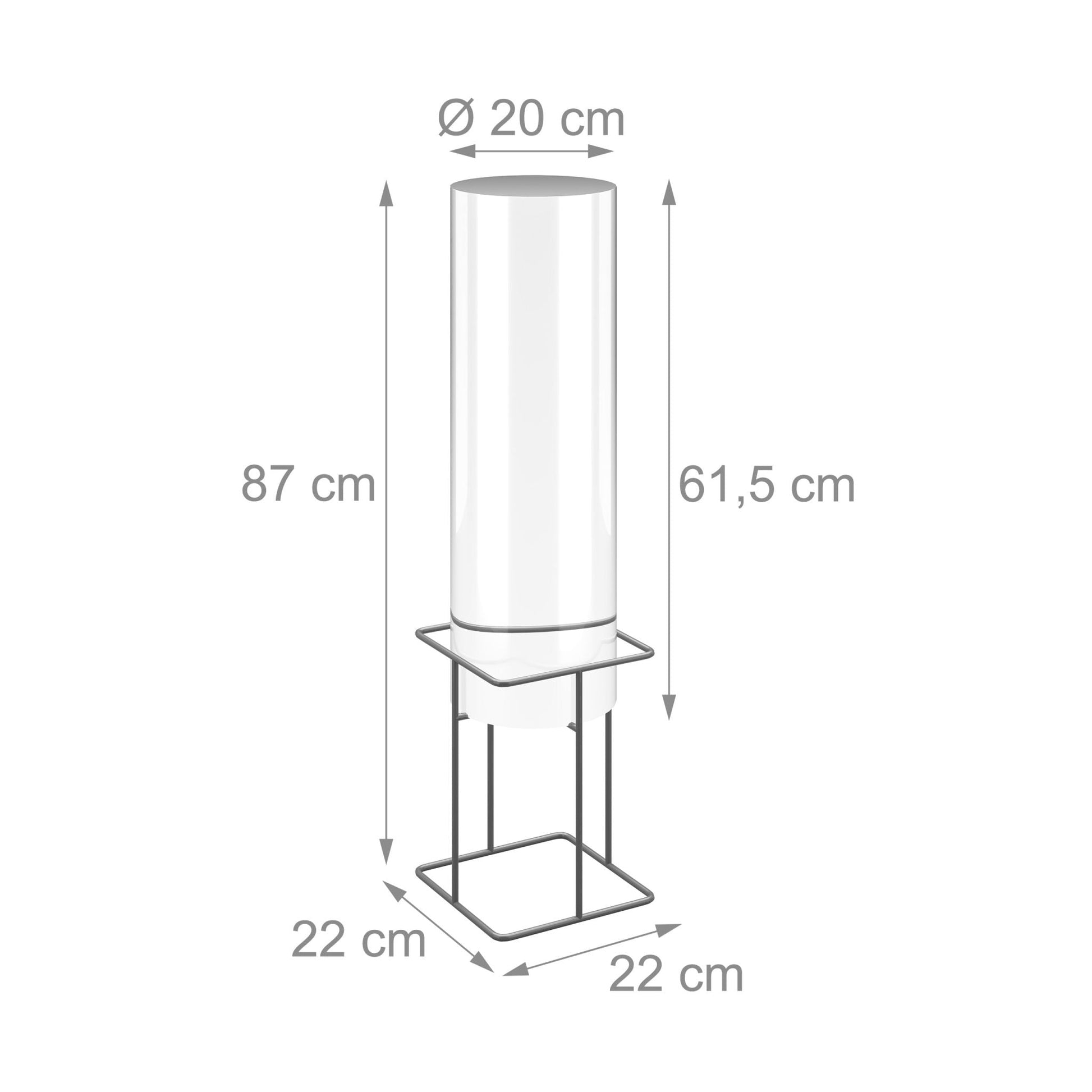 Fischsäule für Gartenteich Transparent-Grau von Relaxdays