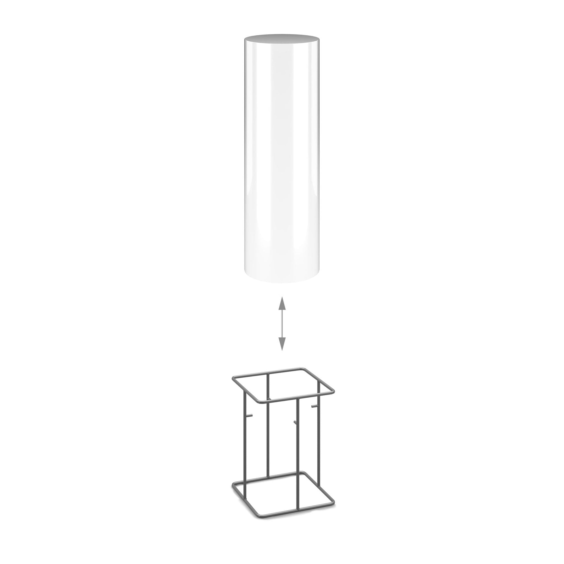 Fischsäule für Gartenteich Transparent-Grau von Relaxdays