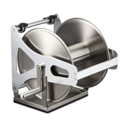 Schlauchtrommel Edelstahl Silber von Relaxdays