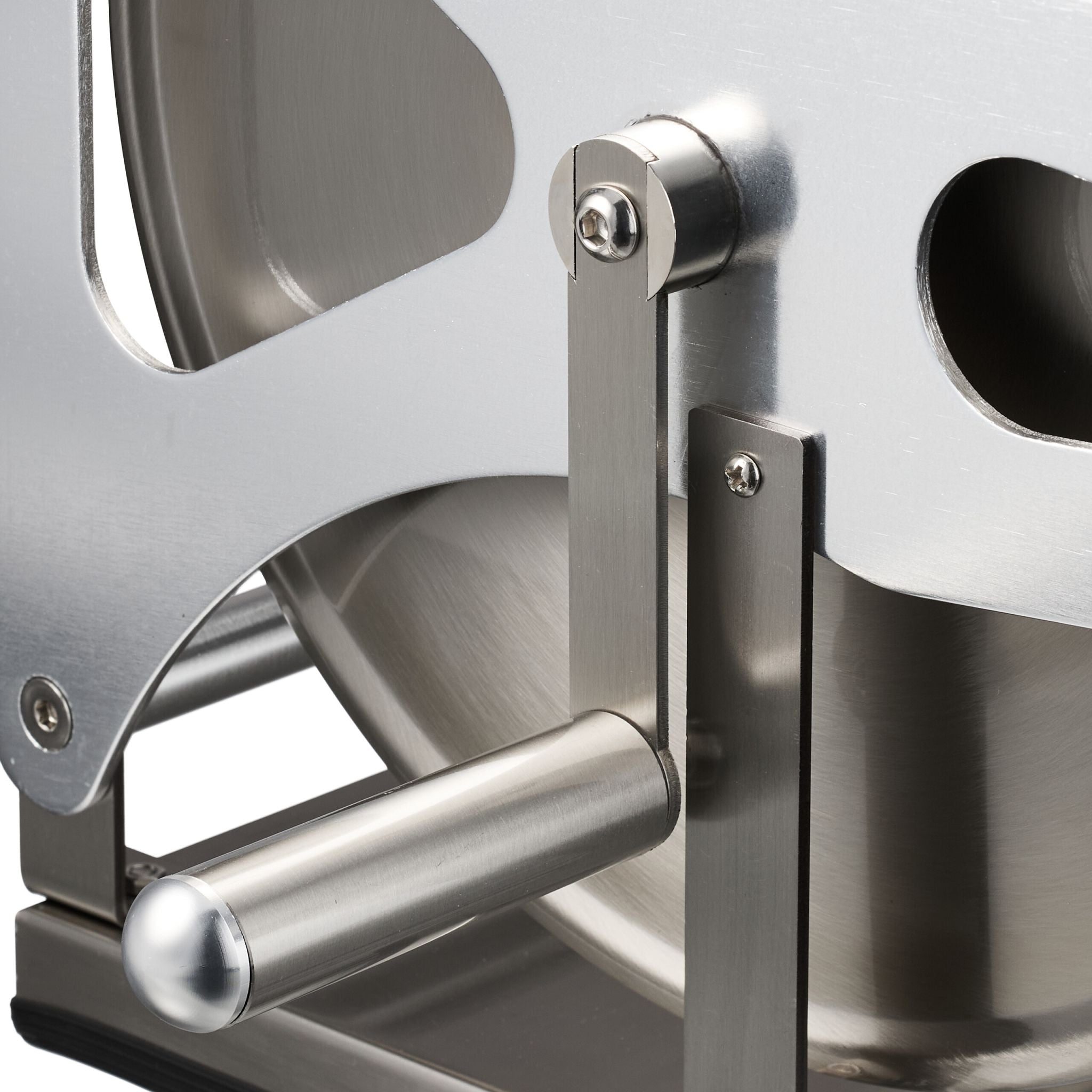 Schlauchtrommel Edelstahl Silber von Relaxdays