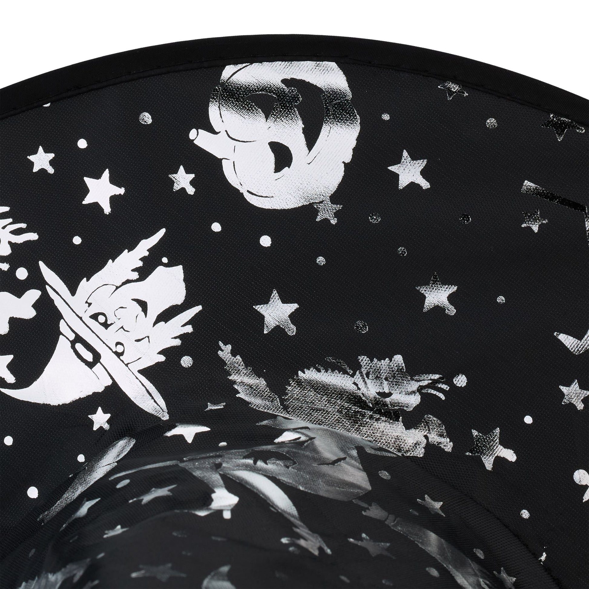 Hexenhut mit Halloween-Motiven 6er-Set Schwarz-Silber von Relaxdays