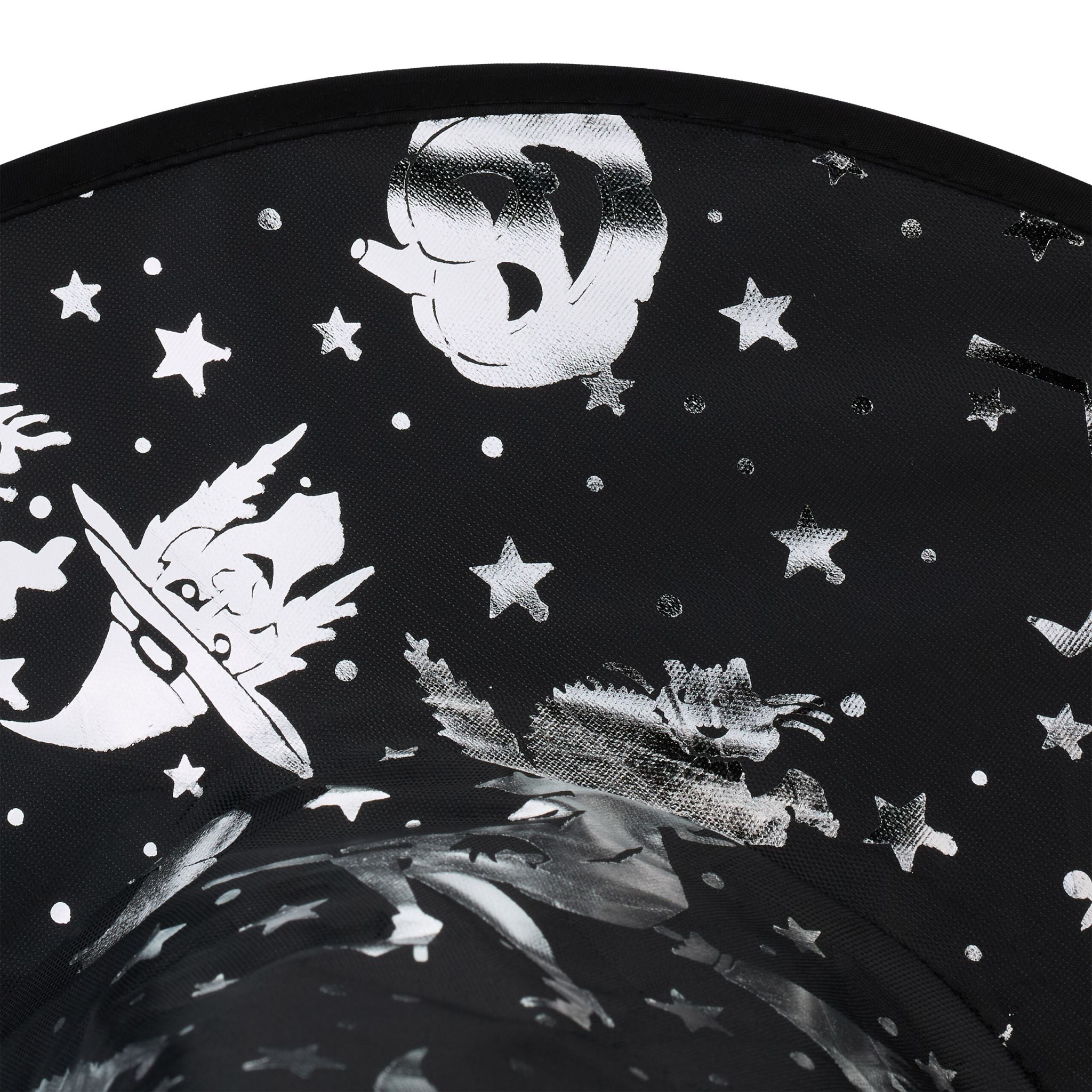 Hexenhut mit Halloween-Motiven 6er-Set Schwarz-Silber von Relaxdays