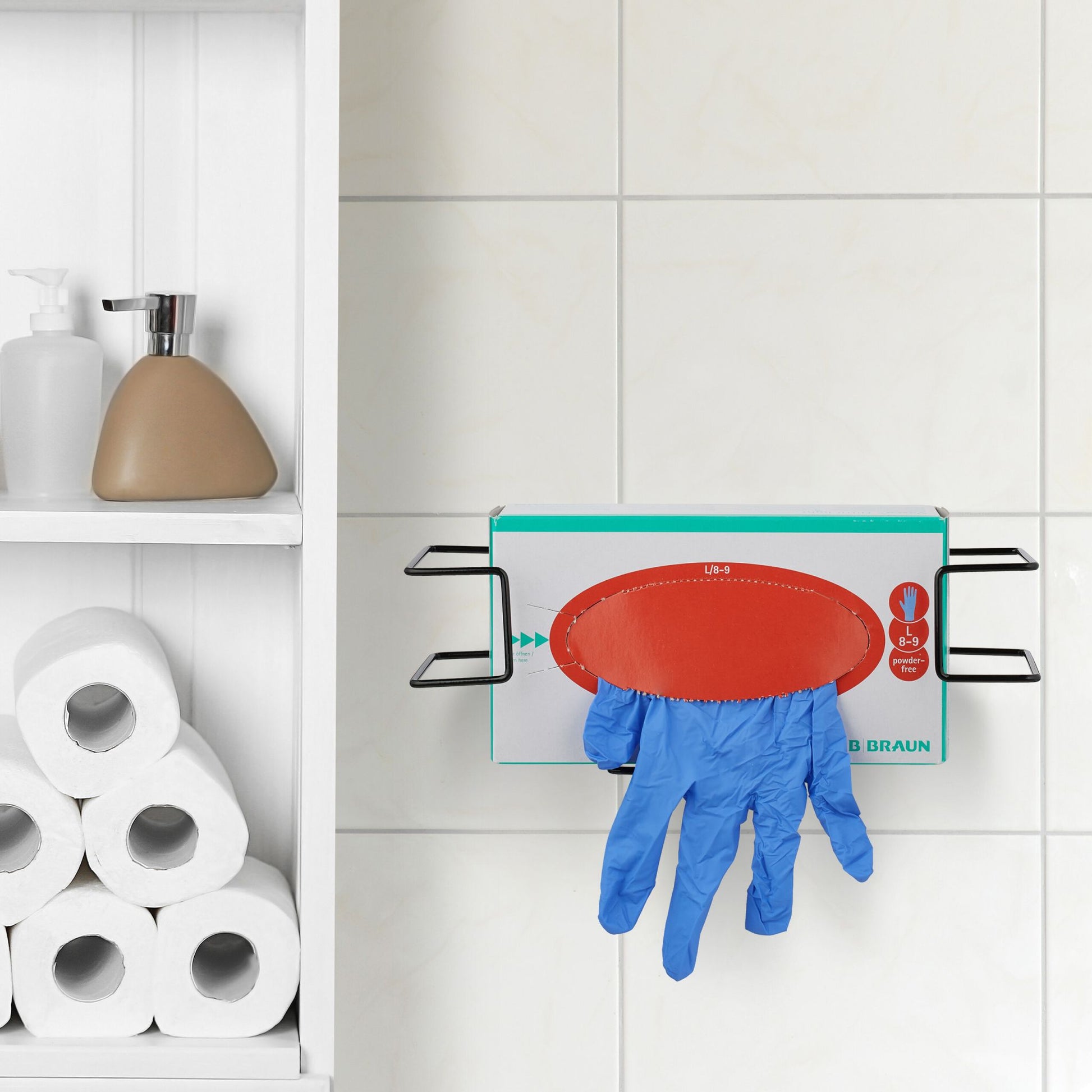 Handschuhspender 2er-Set Schwarz von Relaxdays