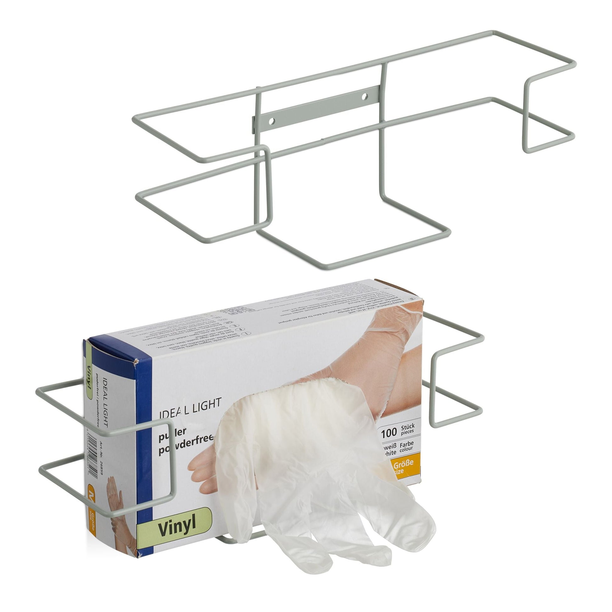 Handschuhspender 2er-Set Grau von Relaxdays