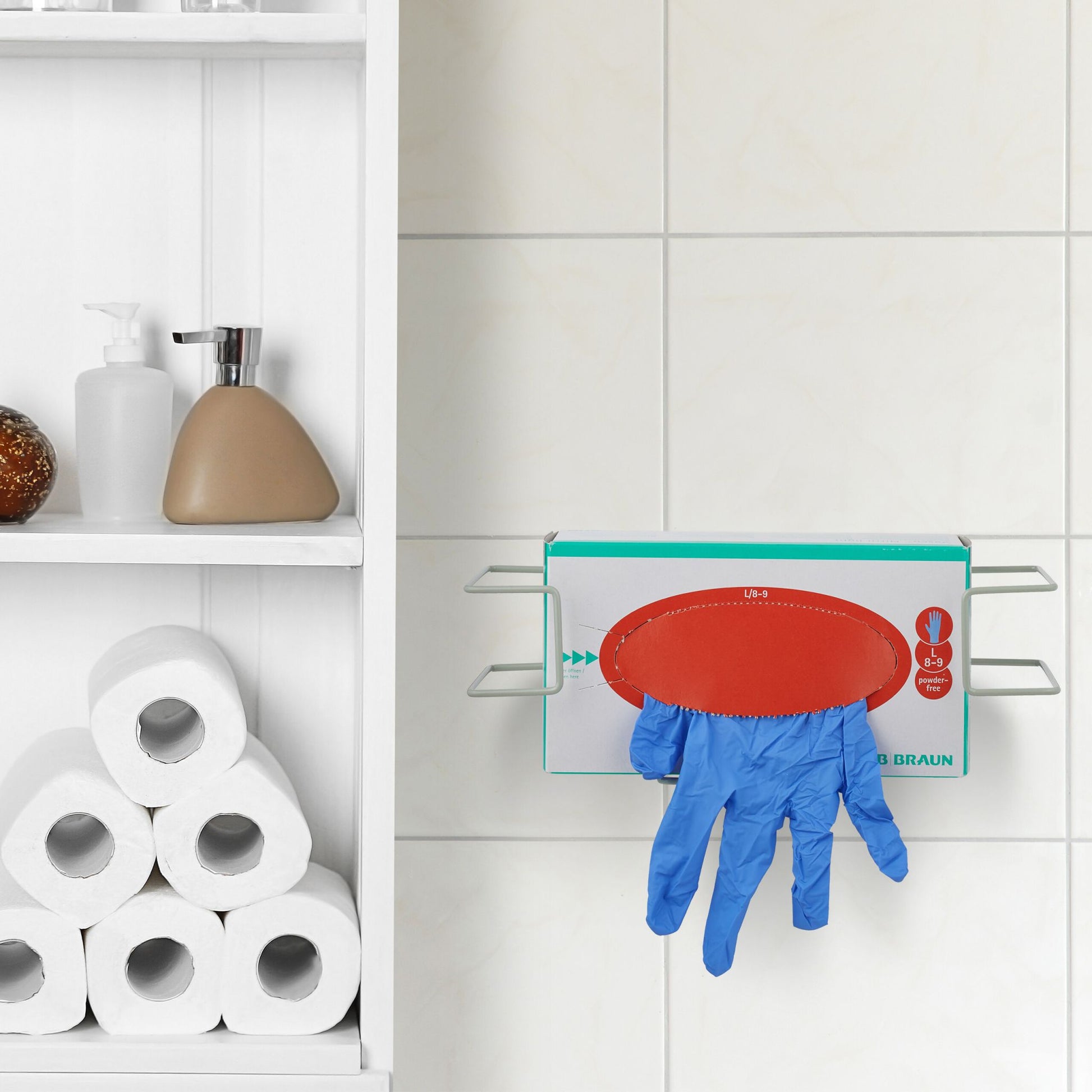 Handschuhspender 2er-Set Grau von Relaxdays