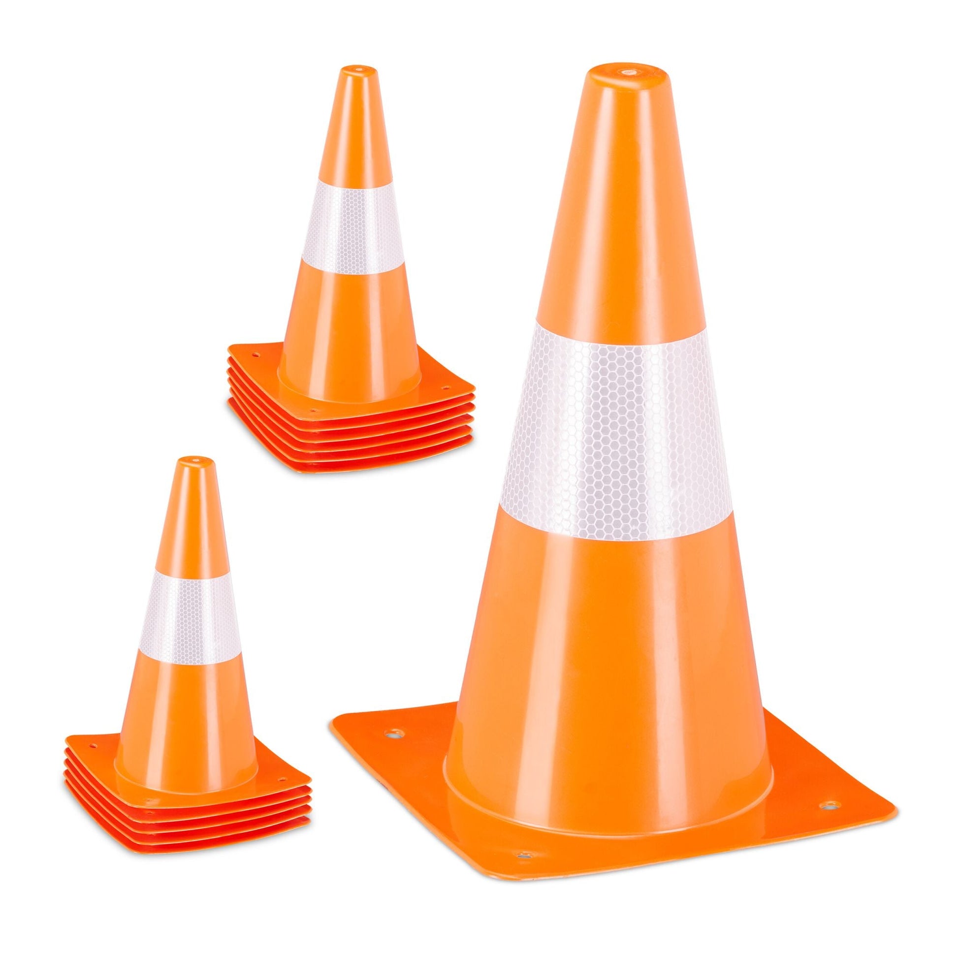 Pylonen 12er-Set Weiss-Orange von Relaxdays