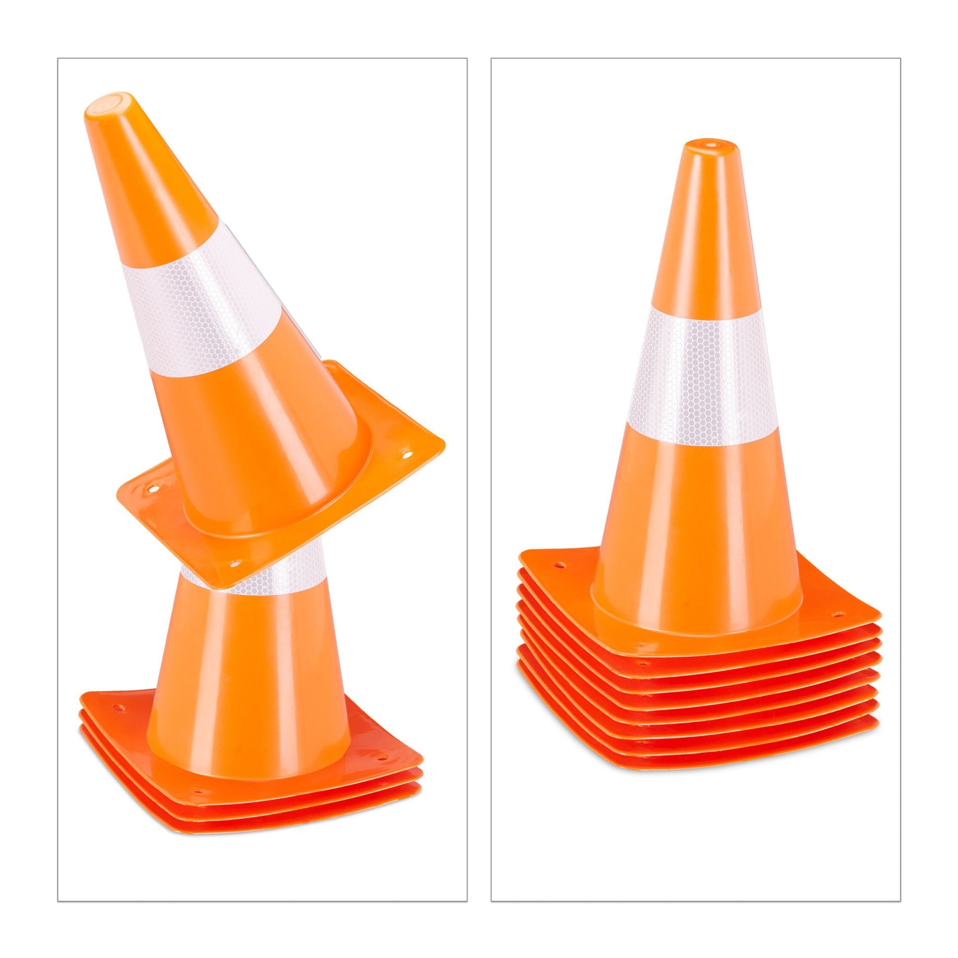 Pylonen 12er-Set Weiss-Orange von Relaxdays