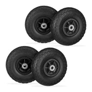 Sackkarrenrad PU 4er-Set 4.10/3.50-4 Schwarz von Relaxdays