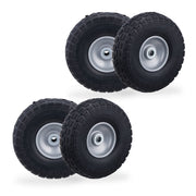 Sackkarrenrad PU 4er-Set Schwarz-Grau von Relaxdays