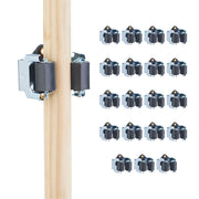 Gerätehalter 20er-Set Schwarz-Silber von Relaxdays