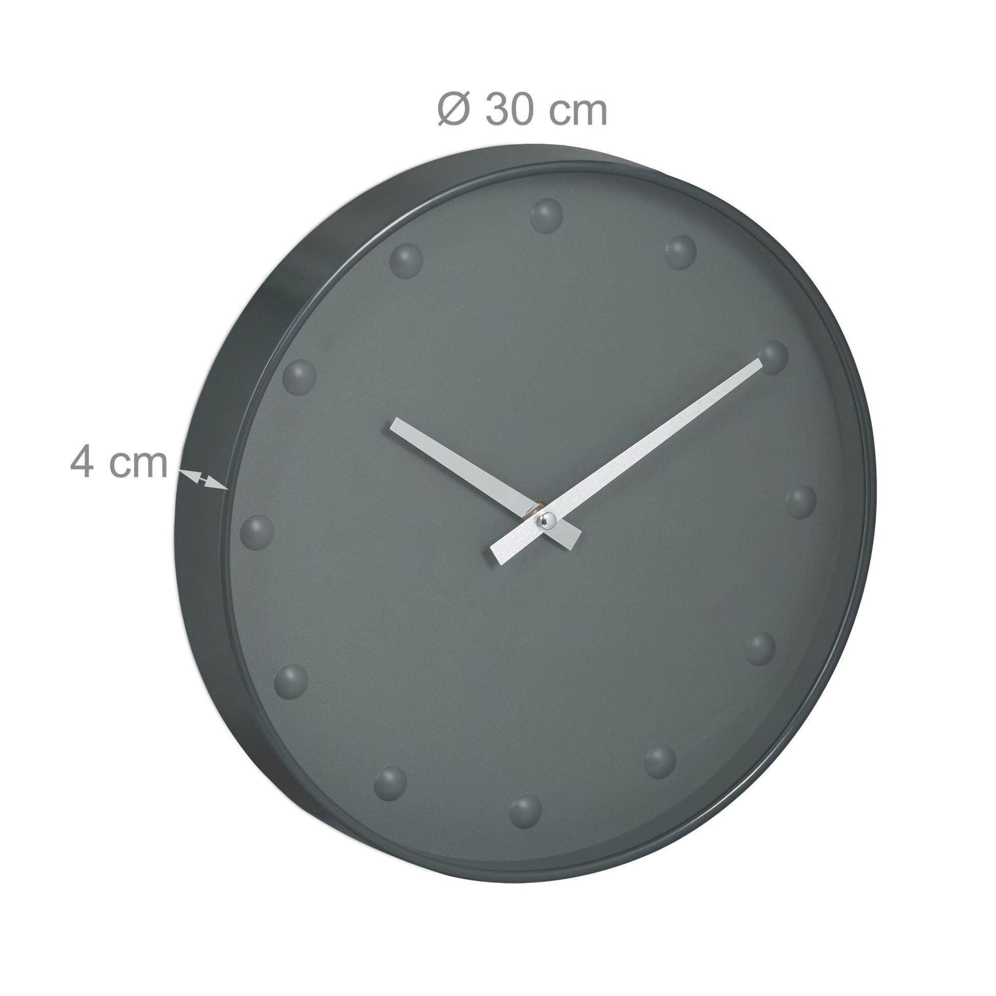 Wanduhr Silber-Grau von Relaxdays