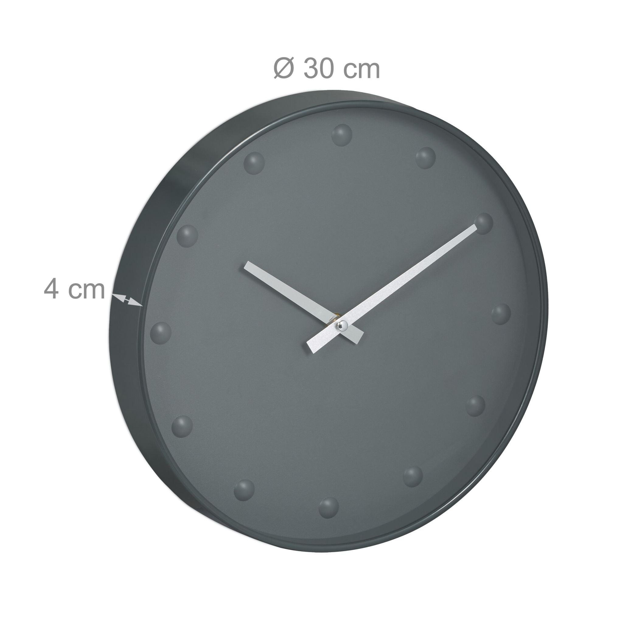 Wanduhr Silber-Grau von Relaxdays