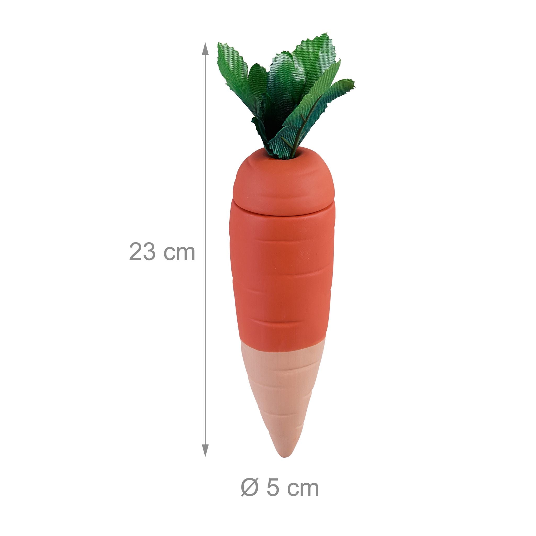 Tonkegel Karotte 4er-Set Dunkelgrün-Hellbraun-Orange von Relaxdays