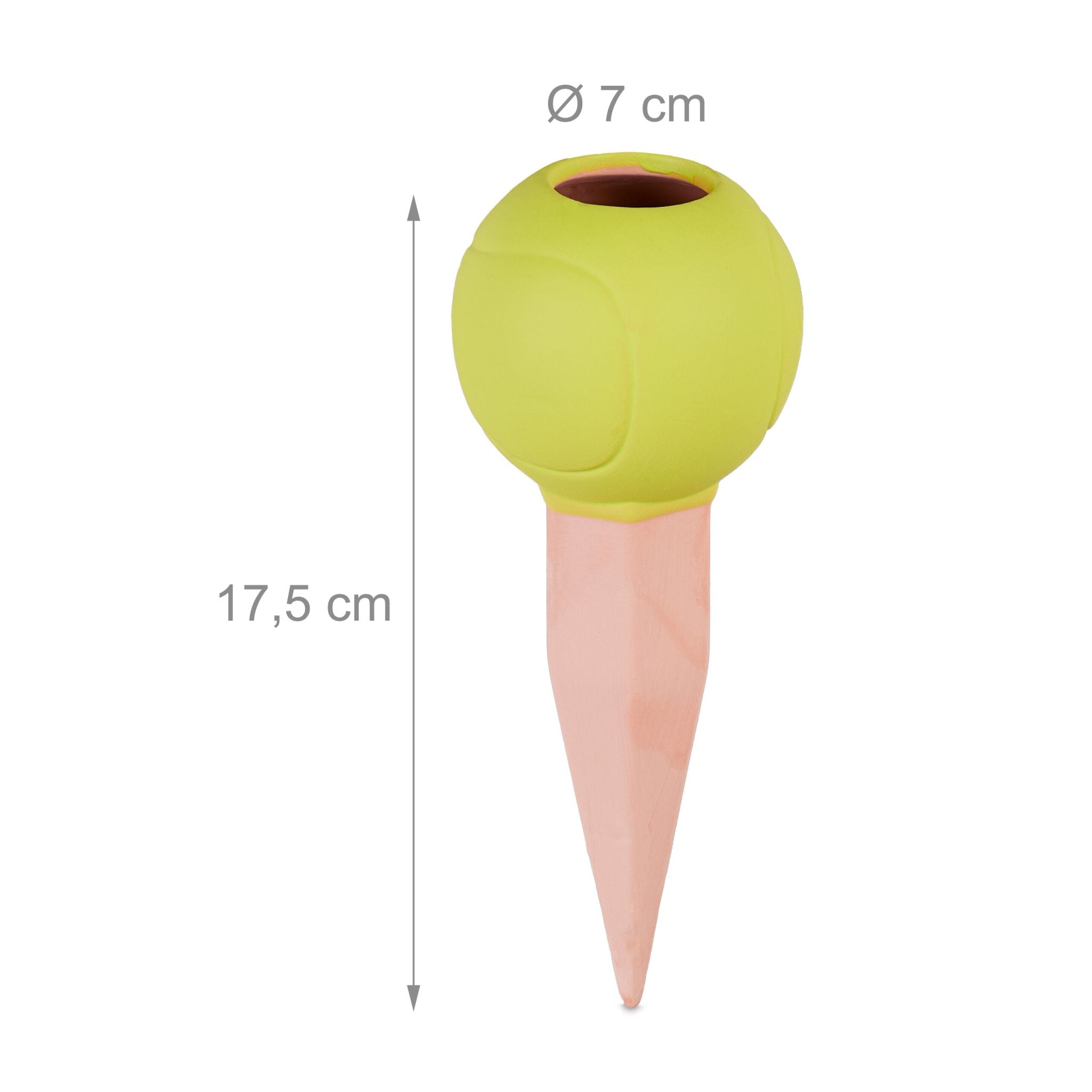 Tonkegel Tennisball 4er-Set Gelb-Hellbraun