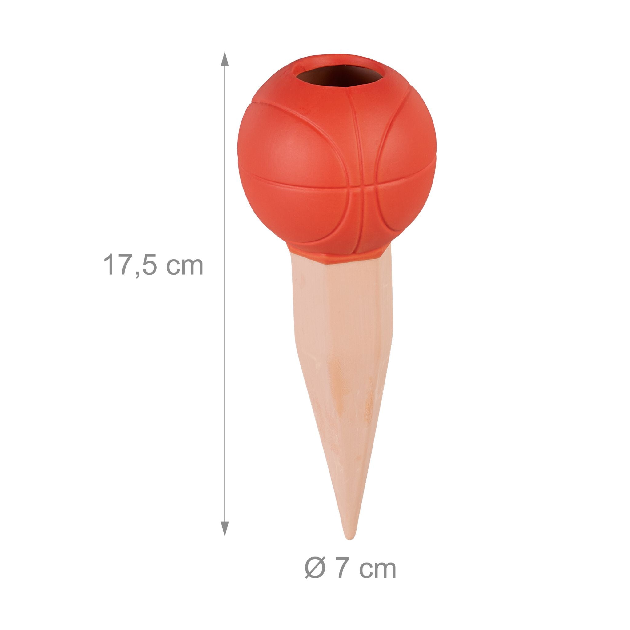 Tonkegel Basketball 4er-Set Hellbraun-Orange