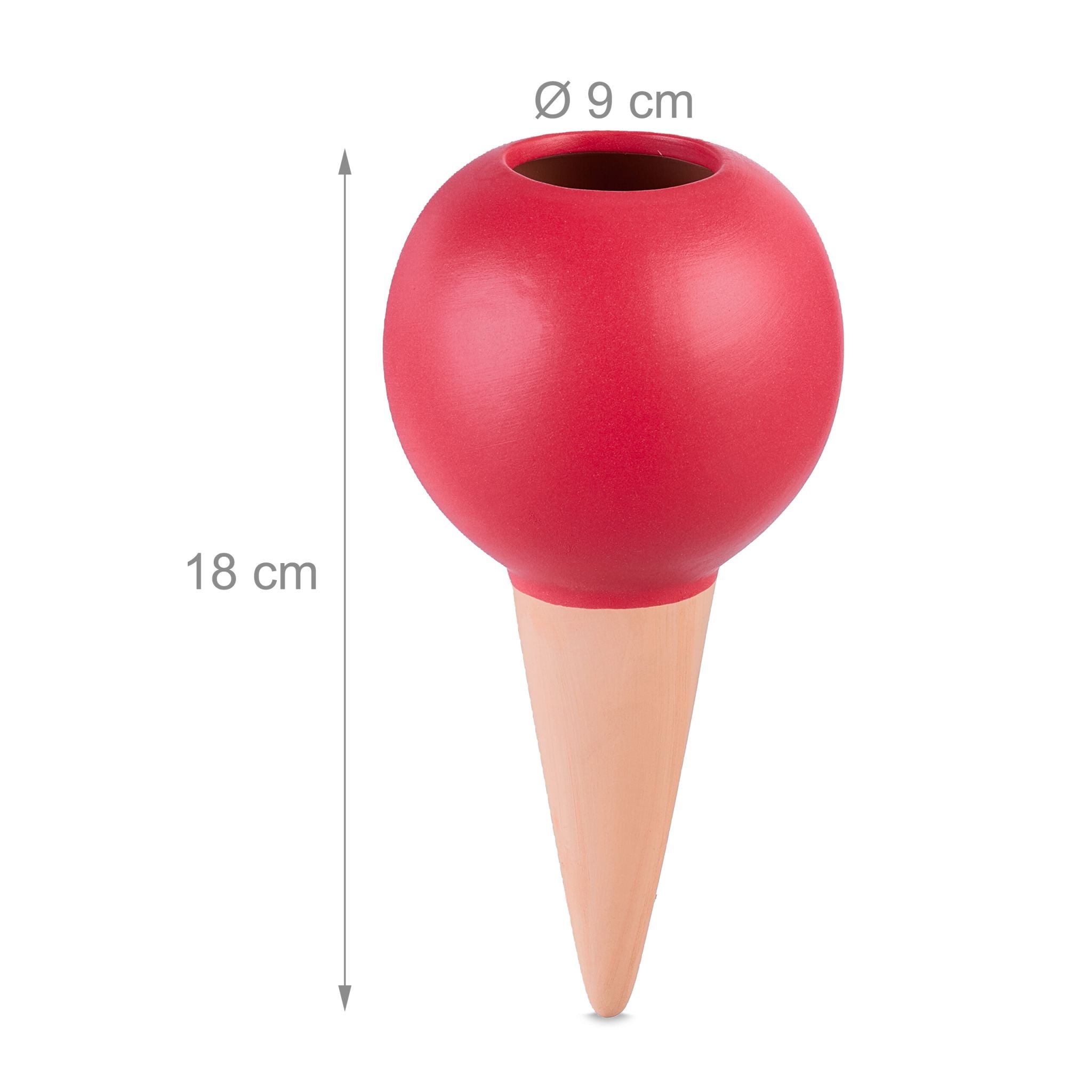 Tonkegel 4er-Set Blau-Hellbraun-Rot