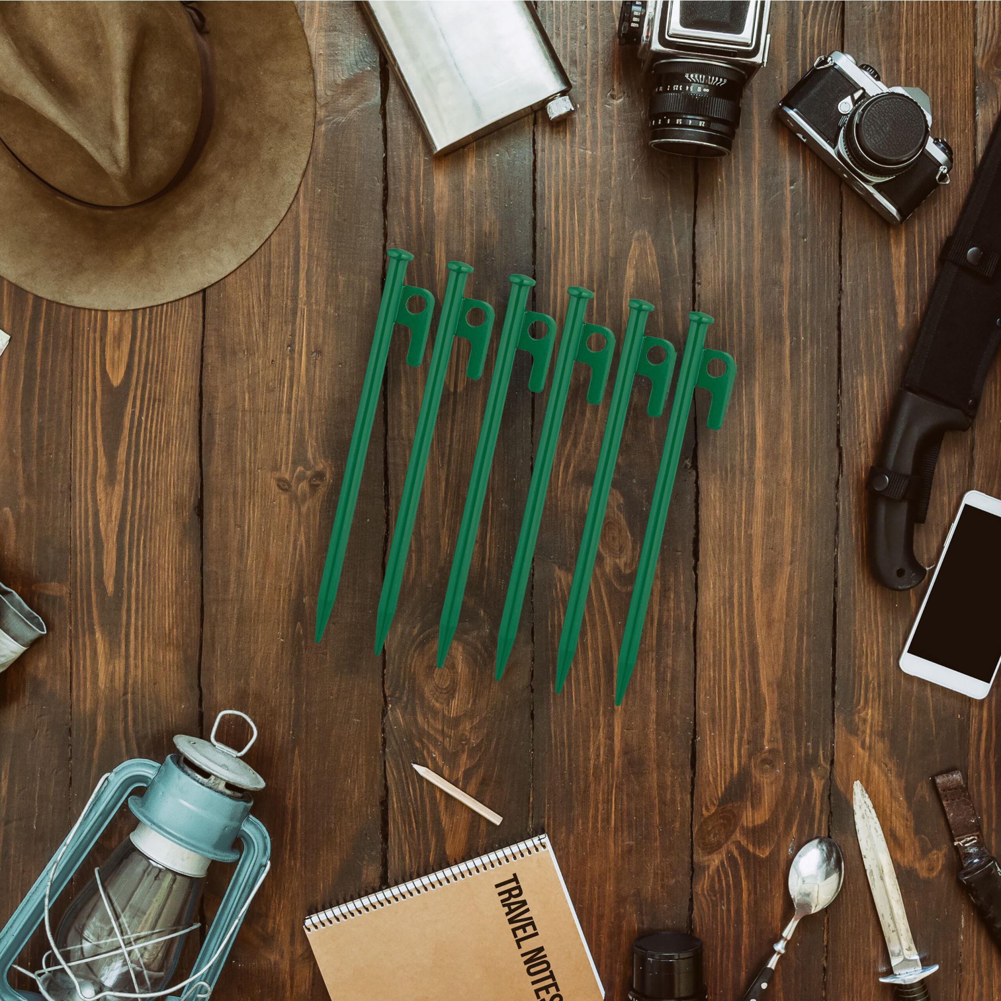 Felsbodenheringe grün 12er-Set Grün von Relaxdays