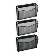 Zeitschriftenhalter Wand 3er-Set Schwarz von Relaxdays