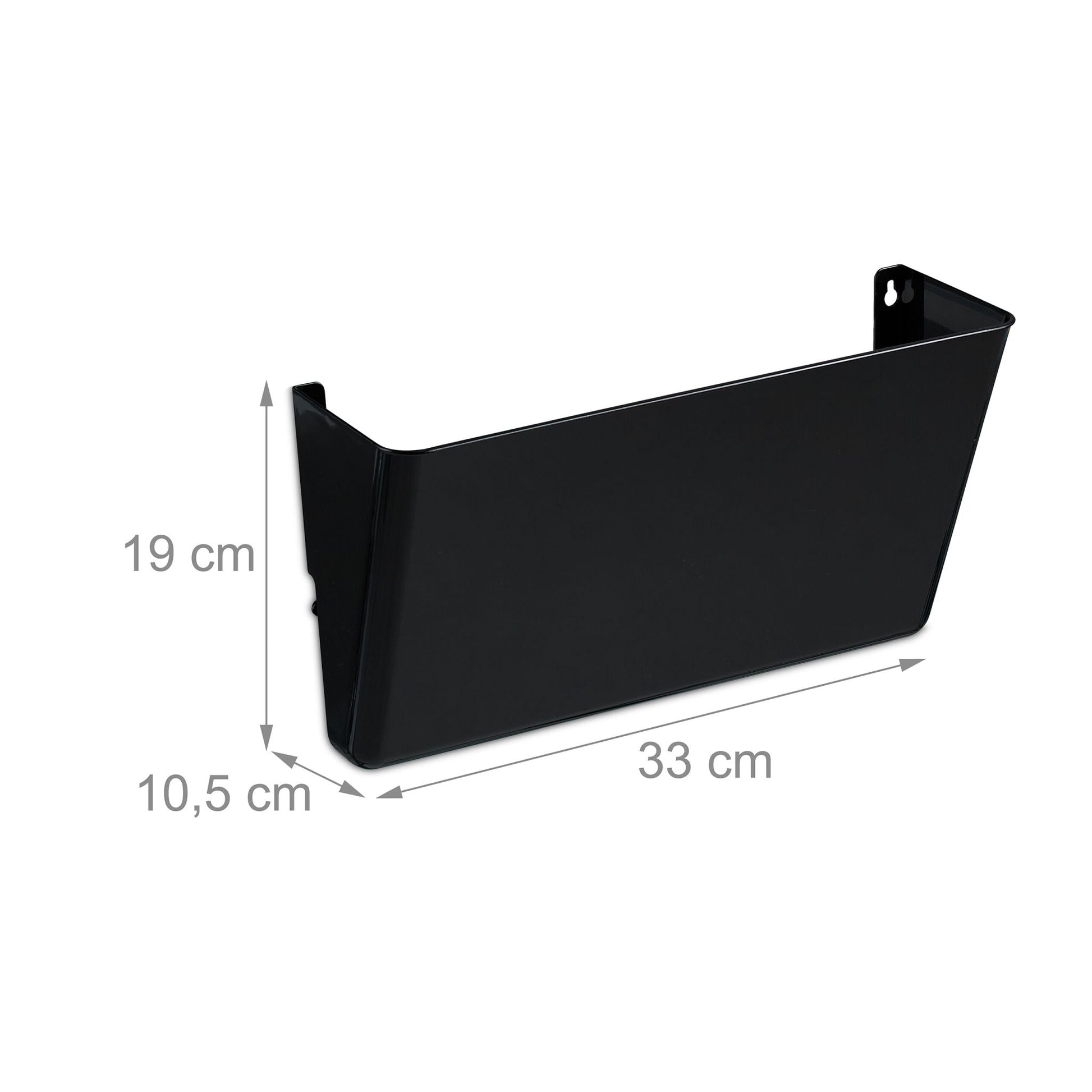 Zeitschriftenhalter Wand 3er-Set Schwarz von Relaxdays