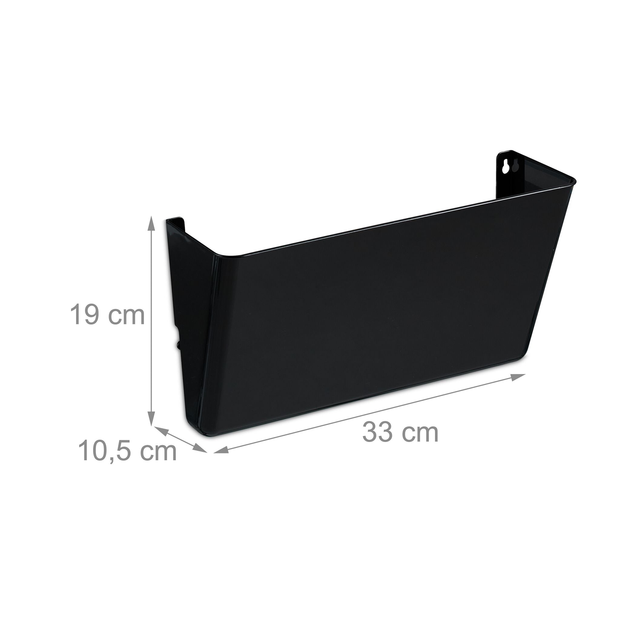 Zeitschriftenhalter Wand 3er-Set Schwarz von Relaxdays