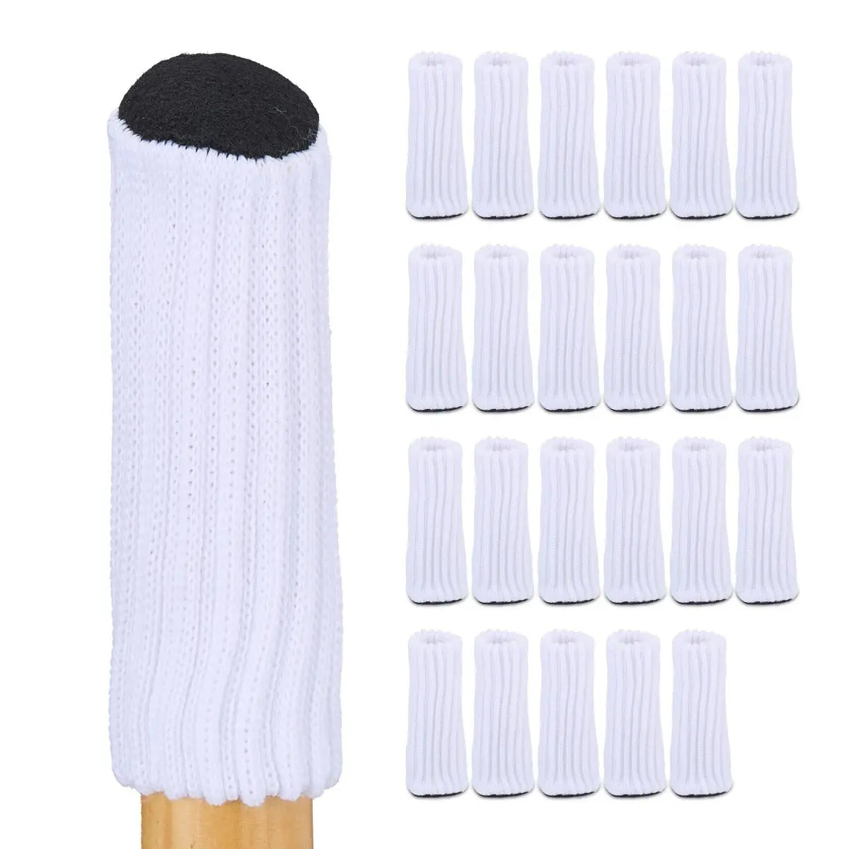 Stuhlbeinsocken 24 Stück Stuhlstrümpfe Weiss von guteszeug.ch