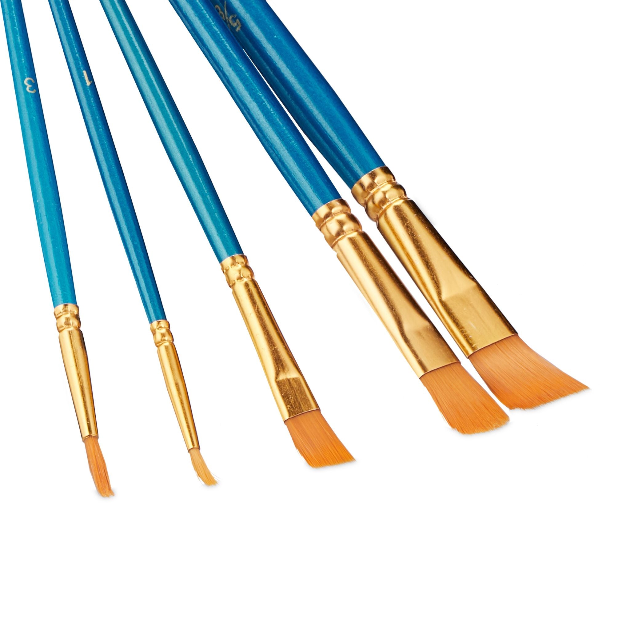 Pinsel 30er-Set Blau-Gold-Orange von Relaxdays