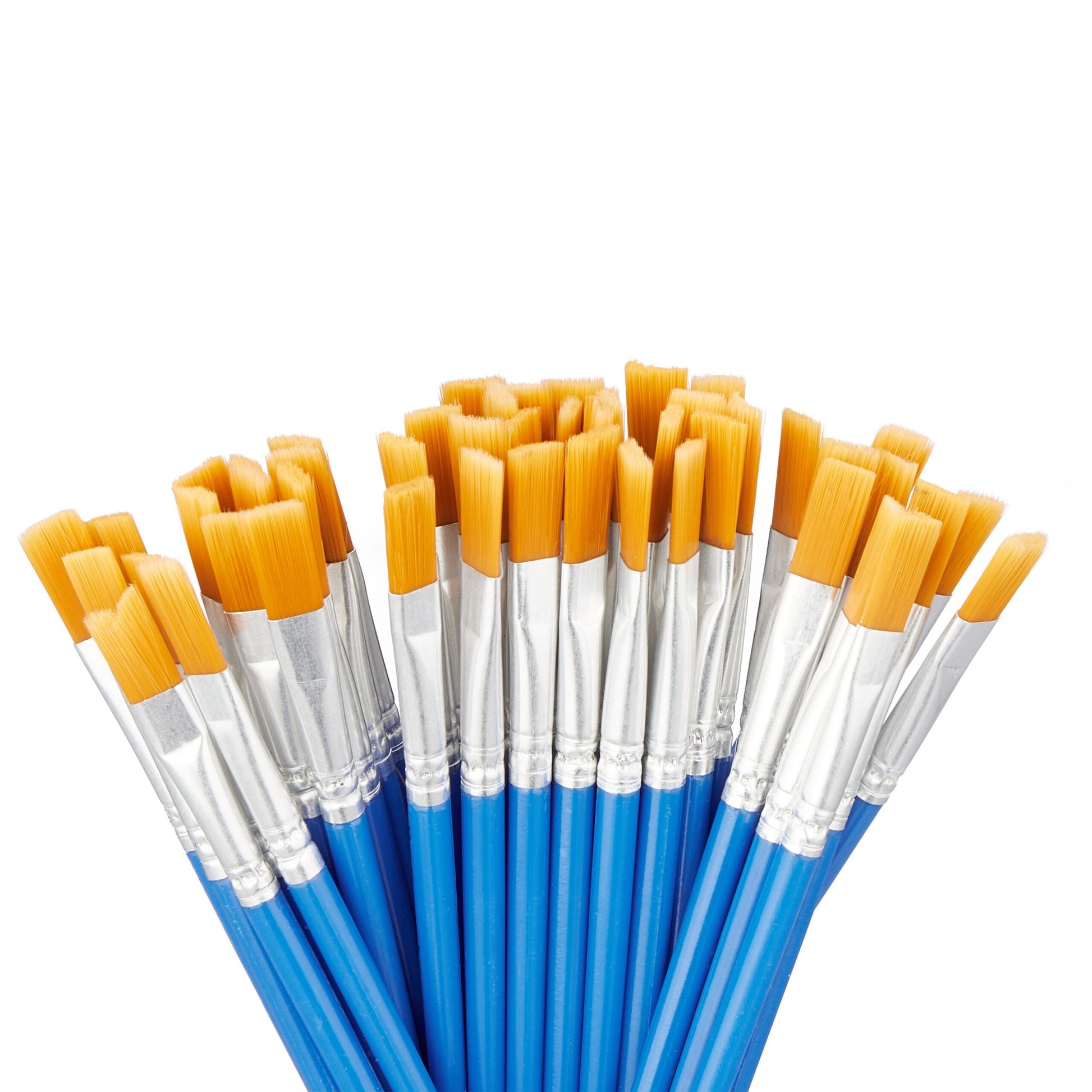 Pinsel 100er-Set Blau-Hellbraun-Silber von Relaxdays