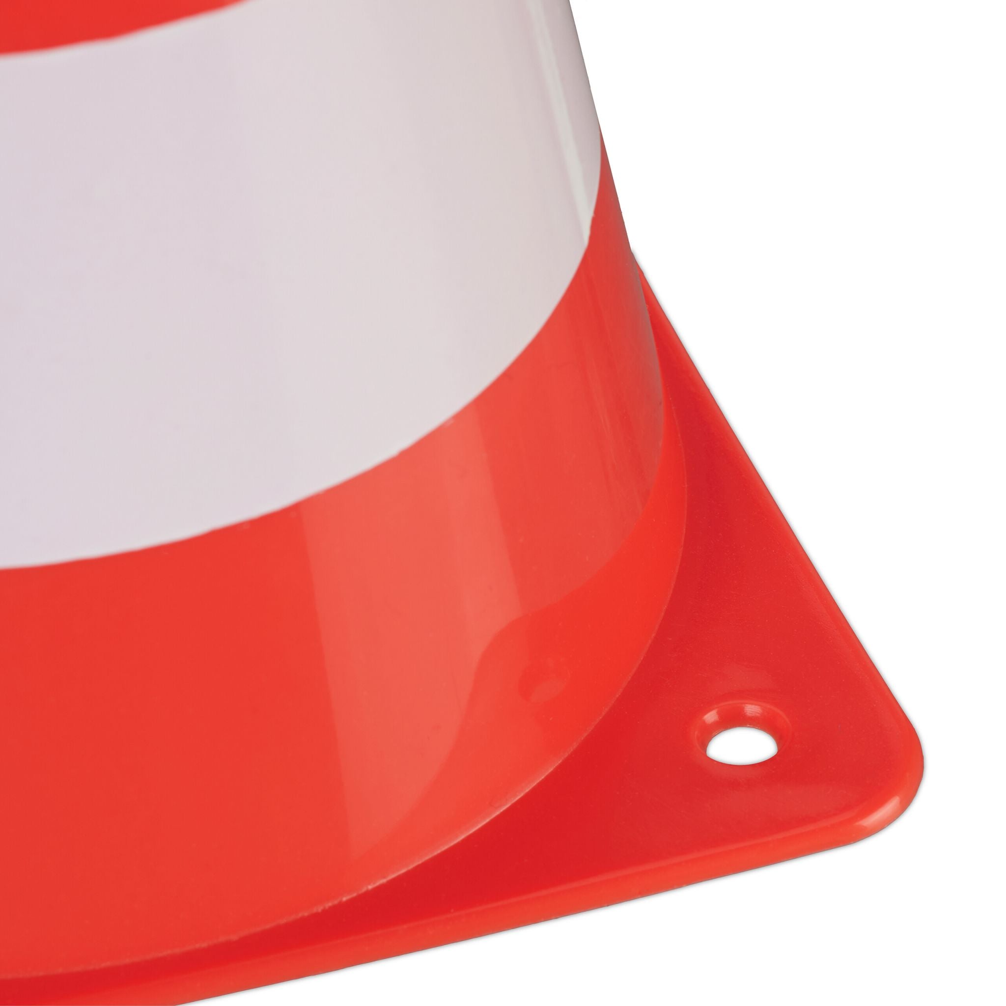 Pylonen 10er-Set mit Beutel & Warnband Weiss-Orange-Schwarz von Relaxdays