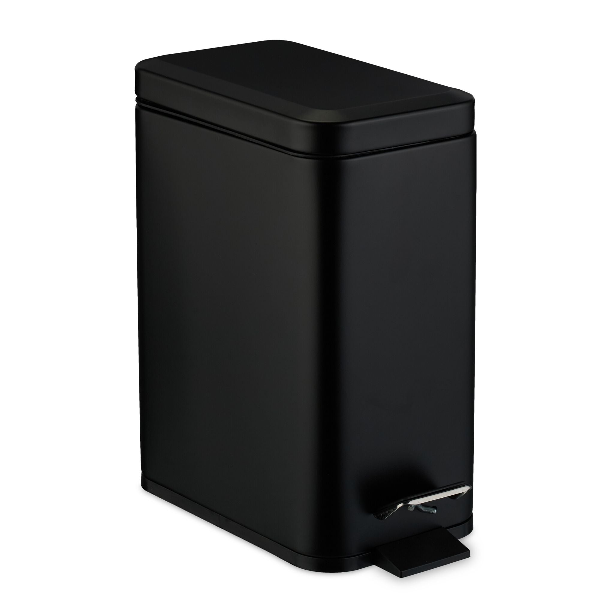 Bad Mülleimer 5L Softclose Schwarz von Relaxdays