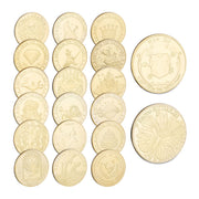 Zahnfee Münze 20er-Set Gold von Relaxdays