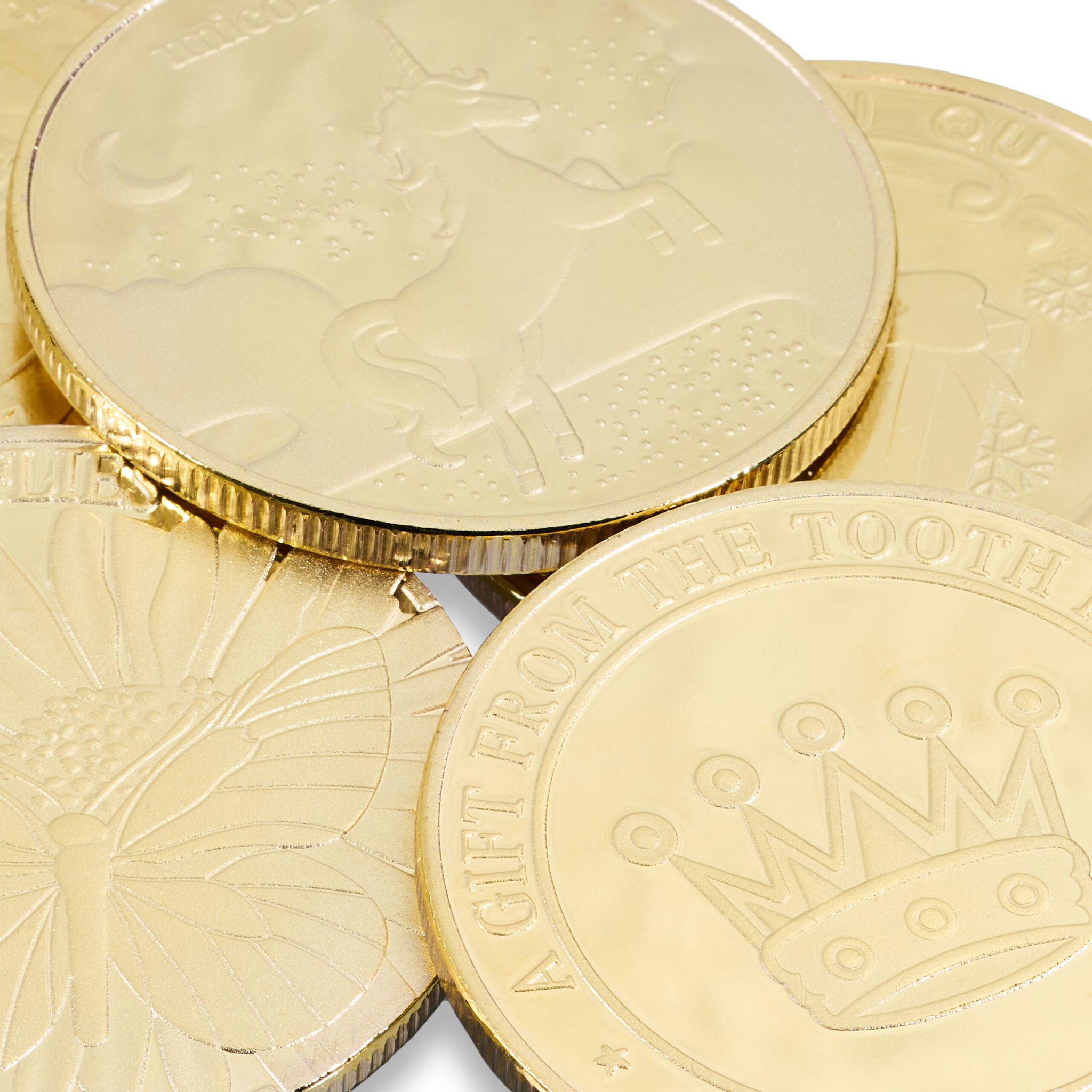Zahnfee Münze 20er-Set Gold von Relaxdays