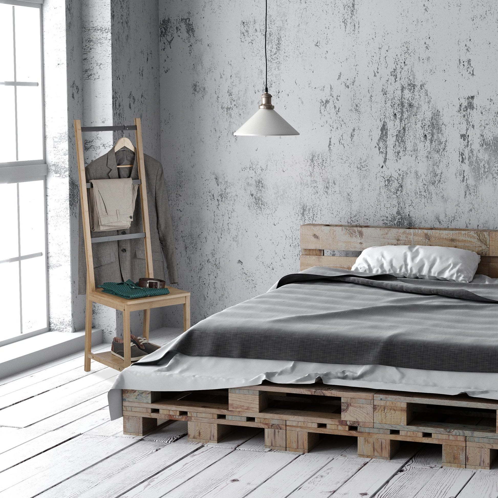 Herrendiener Stuhl Bambus Hellbraun-Schwarz von Relaxdays