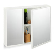 Spiegelschrank 2-türig Weiss-Silber von Relaxdays