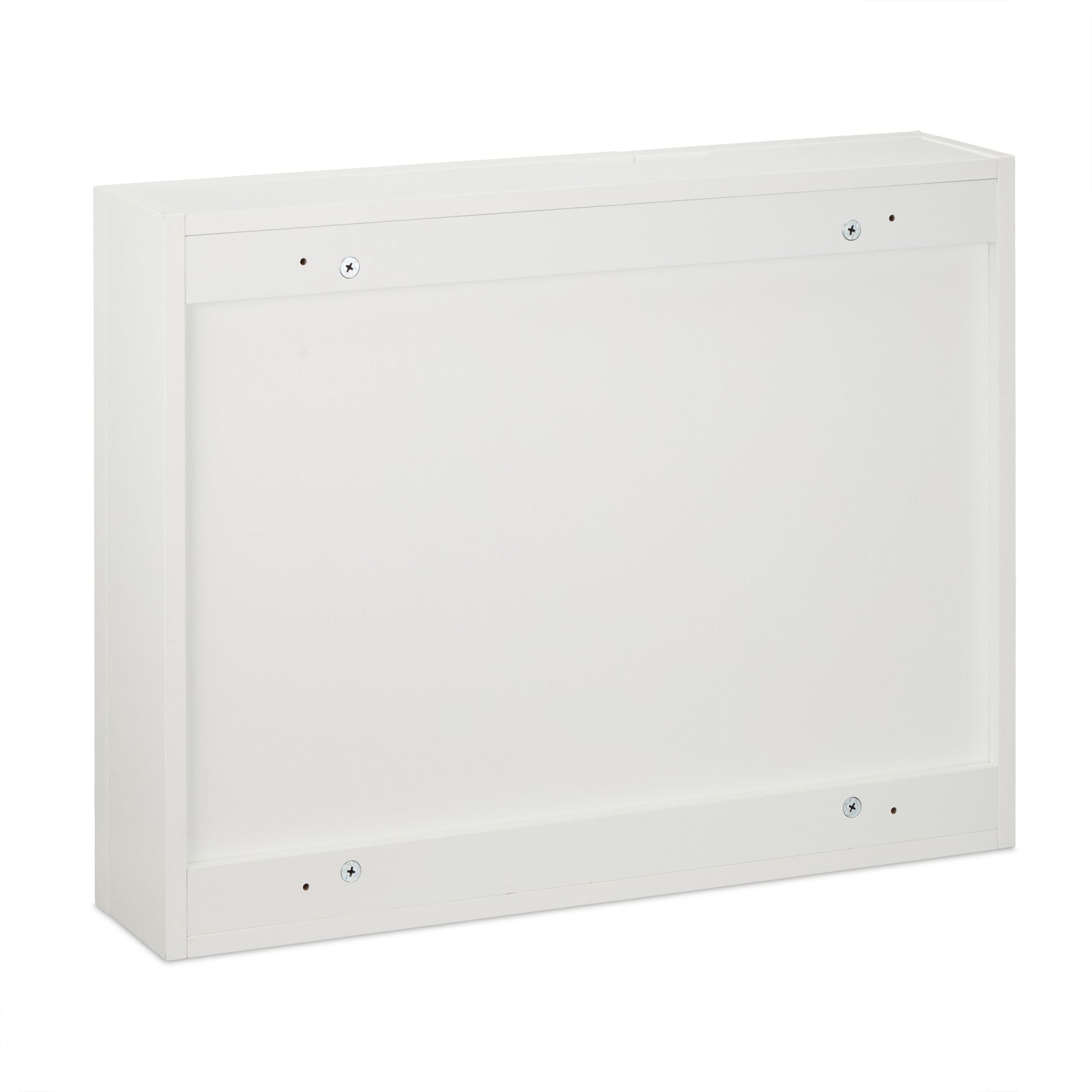Spiegelschrank 2-türig Weiss-Silber von Relaxdays
