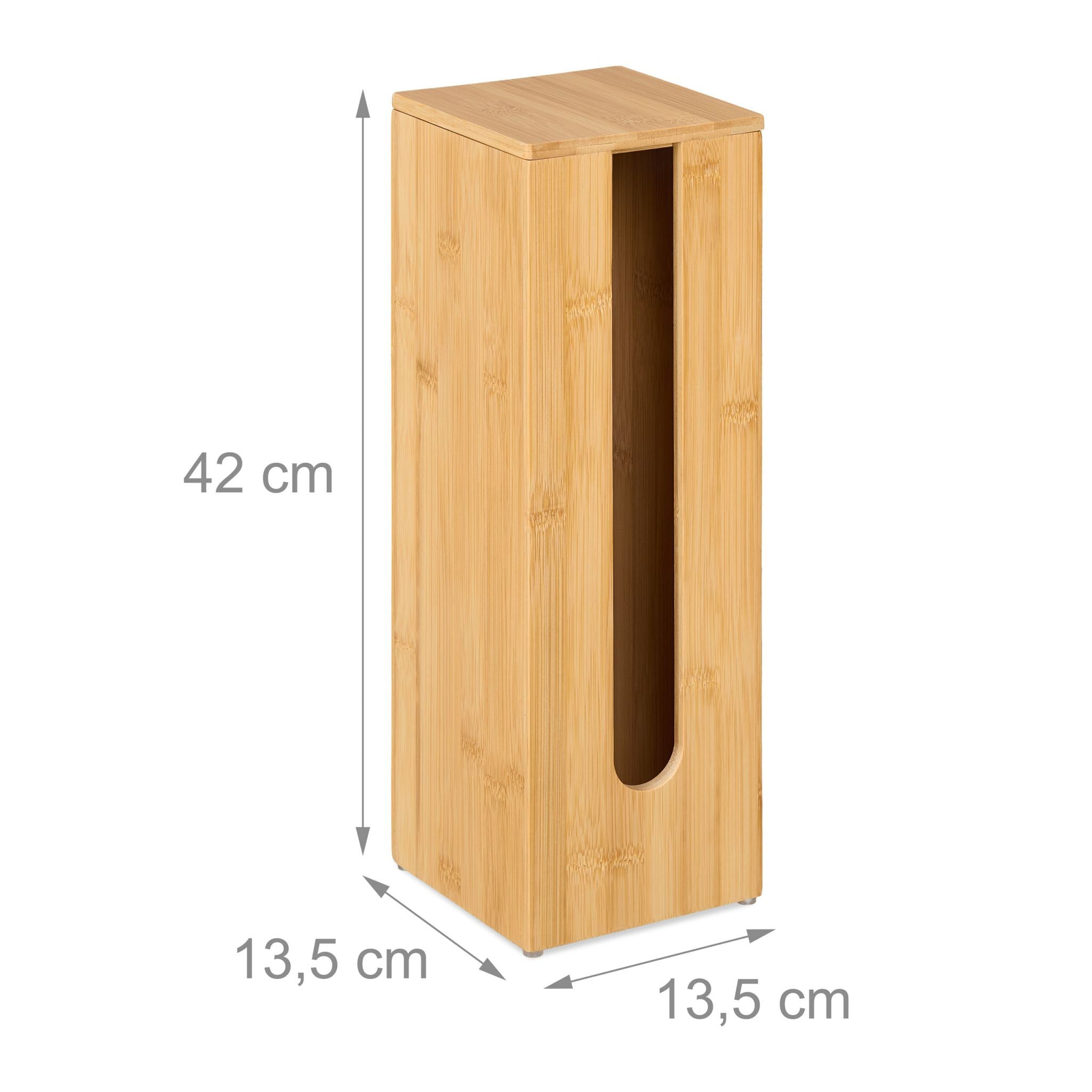 Toilettenpapier Aufbewahrung Bambus Hellbraun von Relaxdays