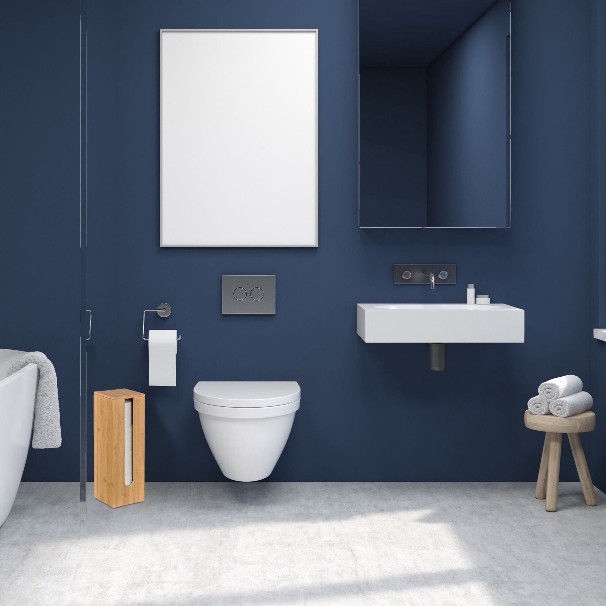 Toilettenpapier Aufbewahrung Bambus Hellbraun von Relaxdays