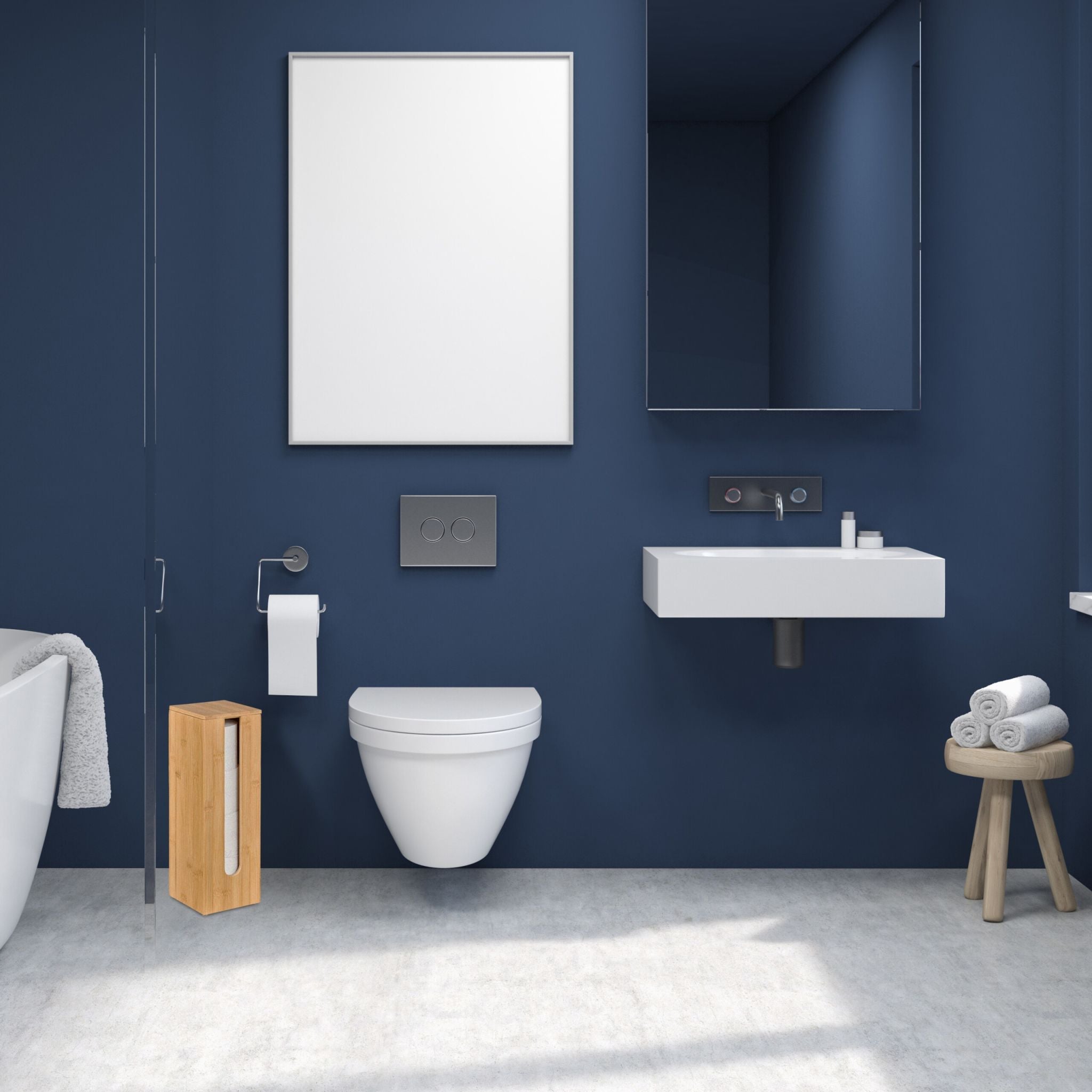 Toilettenpapier Aufbewahrung Bambus Hellbraun von Relaxdays