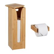 Toilettenpapierhalter-Set 2-tlg. Hellbraun von Relaxdays