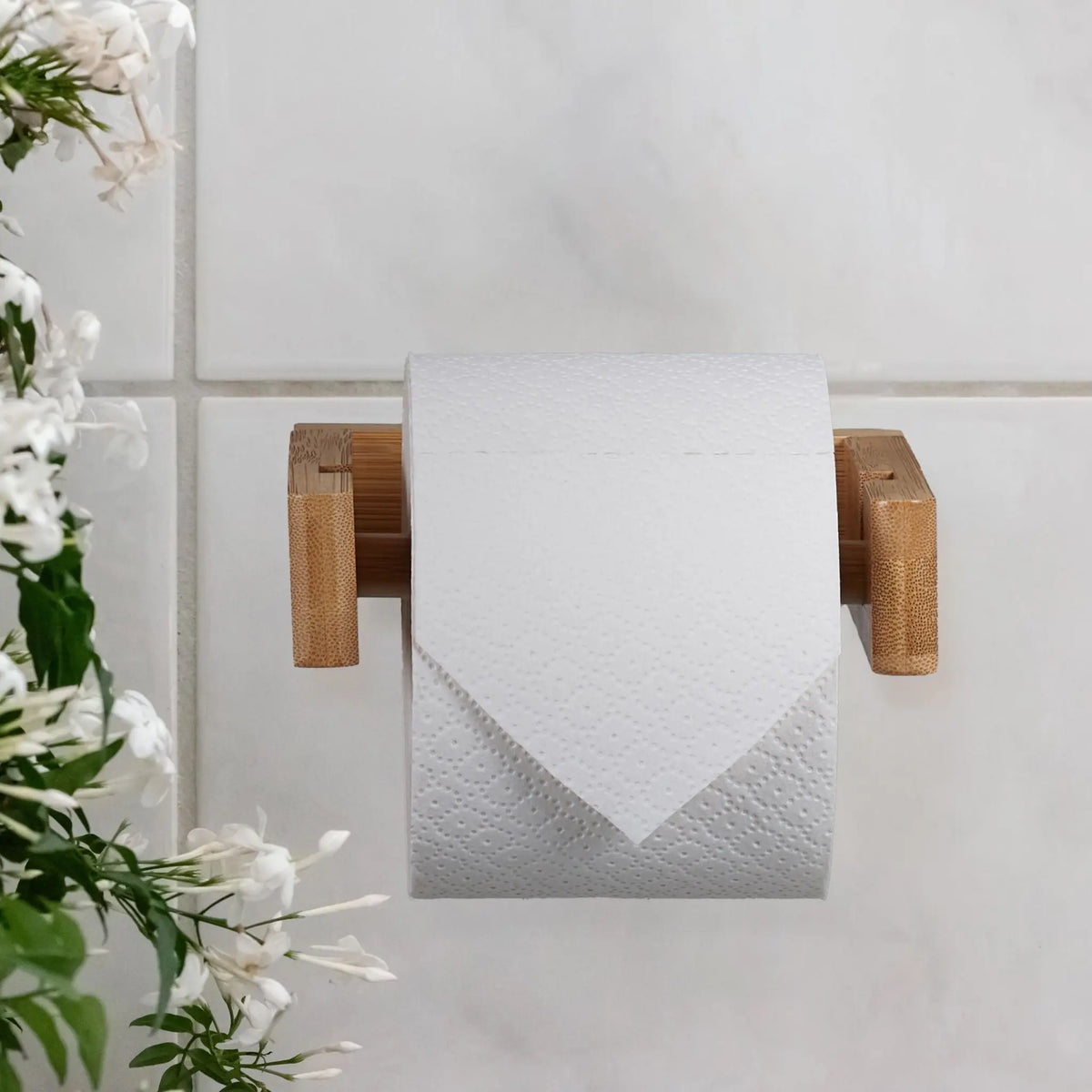 Toilettenpapierhalter-Set 2-tlg. Hellbraun von Relaxdays