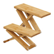 Klappbarer Toilettenhocker 2-teilig Hellbraun von Relaxdays