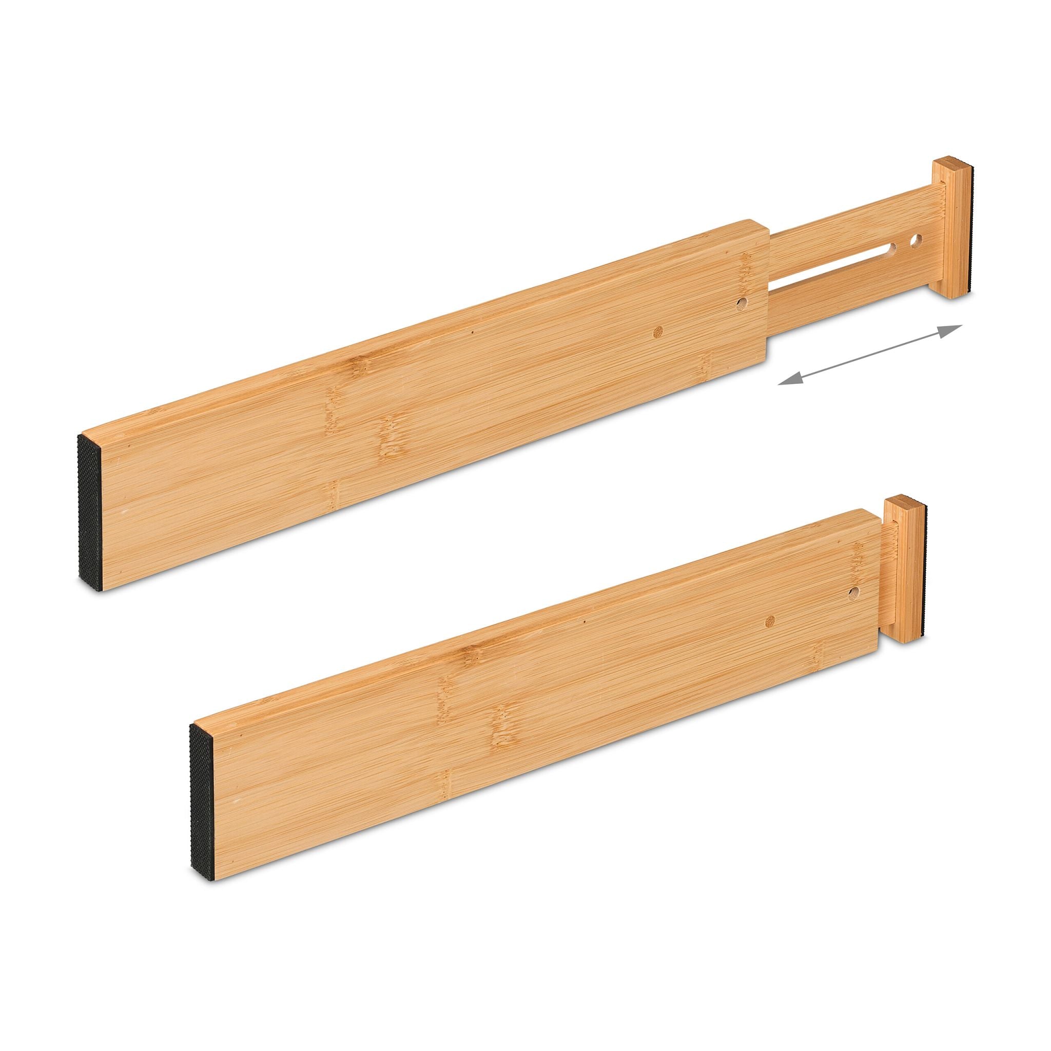 Schubladentrenner Bambus 10er-Set Hellbraun-Schwarz von Relaxdays