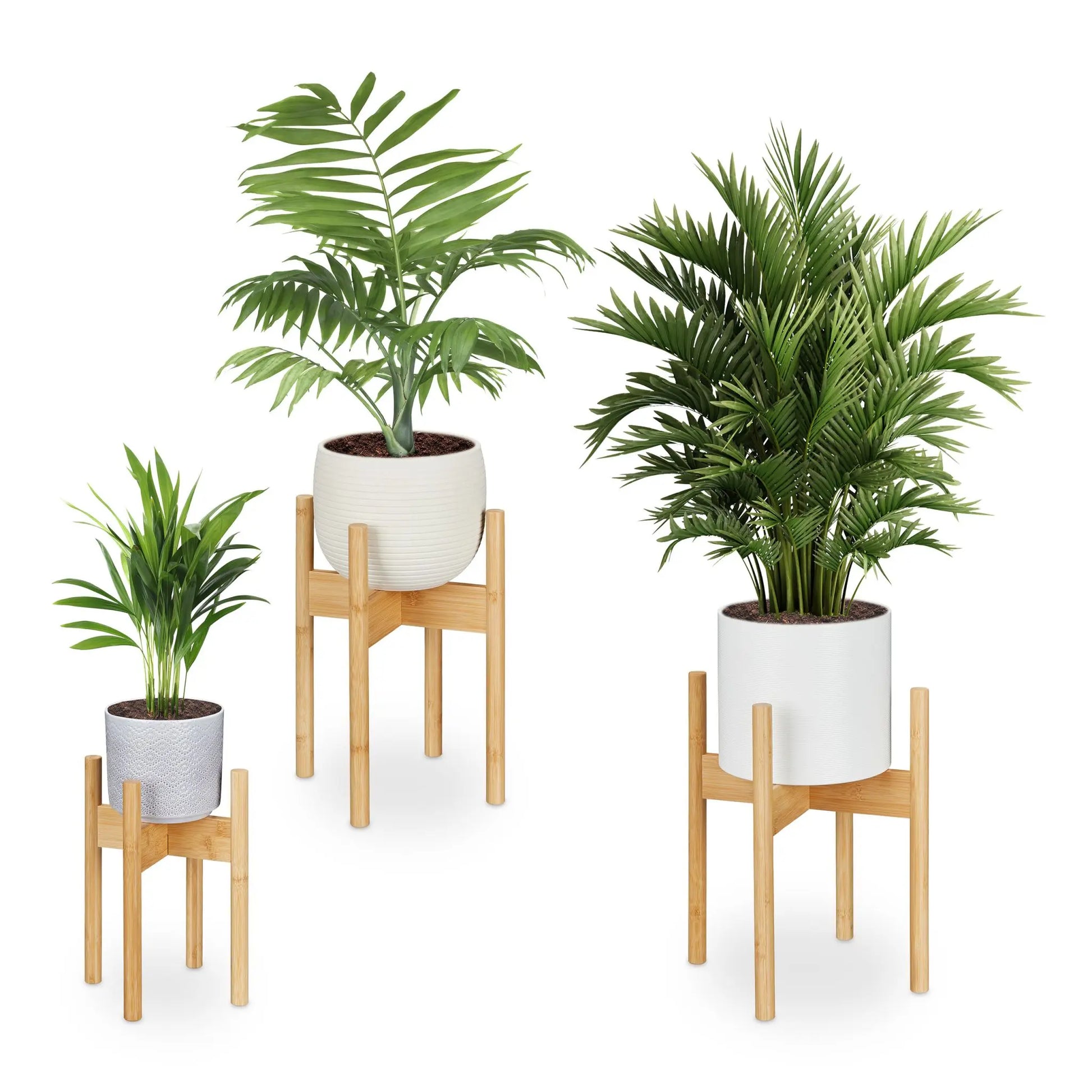 Pflanzenständer 3er-Set Hellbraun von Relaxdays